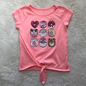 Girl’s Tie Front Tee! Size Small!! 5-6
